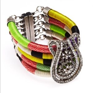 Moda Operandi LOOL silk & crystal tribal bracelet